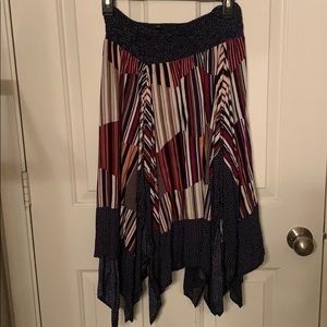 Red White and Blue Flowy Skirt